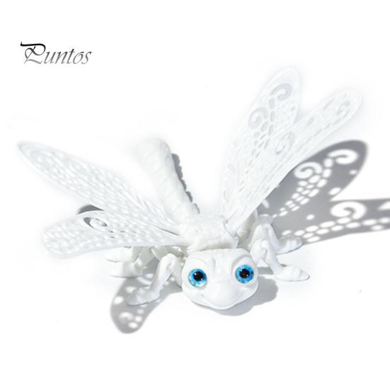 Eco-friendly Plastic Figure 3D Printed Articulated Dragonfly Model, Flexible Realistic Animal Fidget Toys, Educational Science Teaching Aid