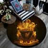 Custom Name Liverpool Round Area Rug,Carpet Rug for Living Room Bedroom Sofa Playroom Decor,Non-slip Floor Mat
