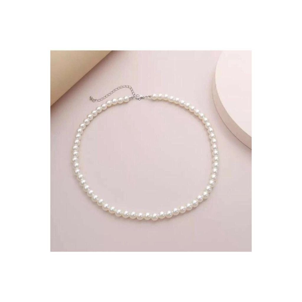 Unisex Elegant Pearl Necklace Adjustable