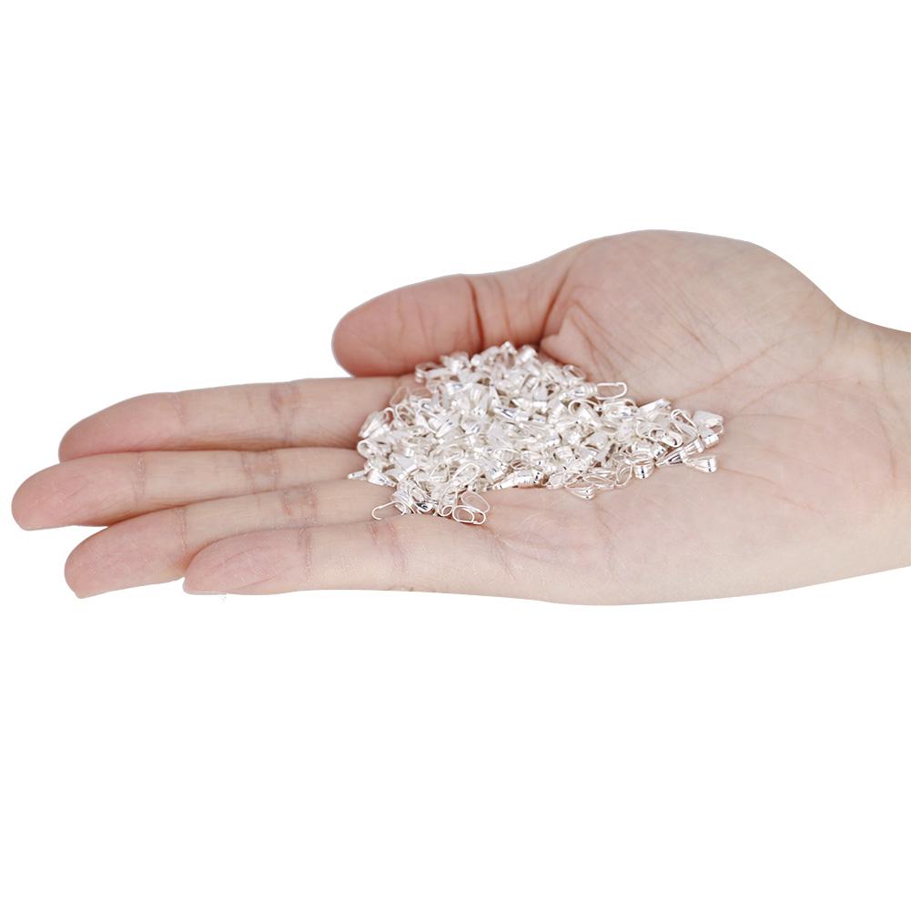 300 шт. / Пакет Подвеска Соединитель Зажимы Застежки Кнопки Ювелирная Фурнитура Сплав Застежки (Серебряный)