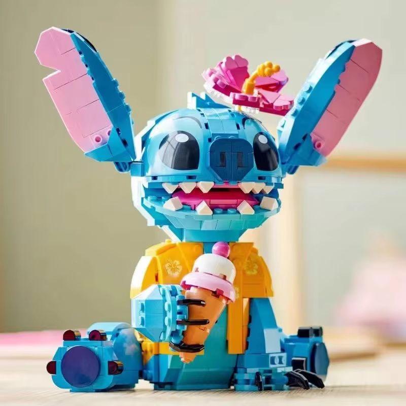 Animation  Stitch Fitting Construction Blocks Fitting Assembly Decoration Education Toy Sets Surprise Birthday Christmas Gifts