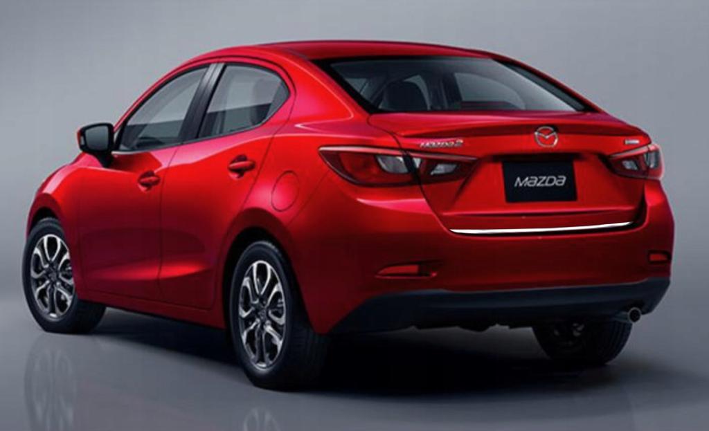 Mazda 2 III Saloon 14+ Chrome Trunk Trim - Tailgate Accent - Premium Car Rear Detail - Shine Enhancer