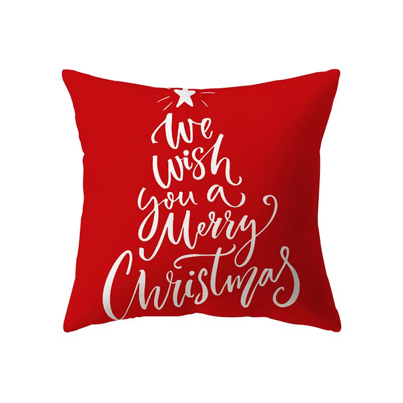 Рождественские украшения Рождественская тема Печатный узор Чехлы для подушек Домашняя гостиная Украшение дивана Подушка Наволочка