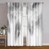 2 шт., Креативные шторы 2D-принт Серый и Белый принт перьев Полиэстер (без стержня) Украшения для дома Идеально для гостиной