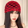 Hollow Out Crochet Hollow Knitted Hat Star Tassels Weave Cap Fashion Knit Beanies  Outdoor