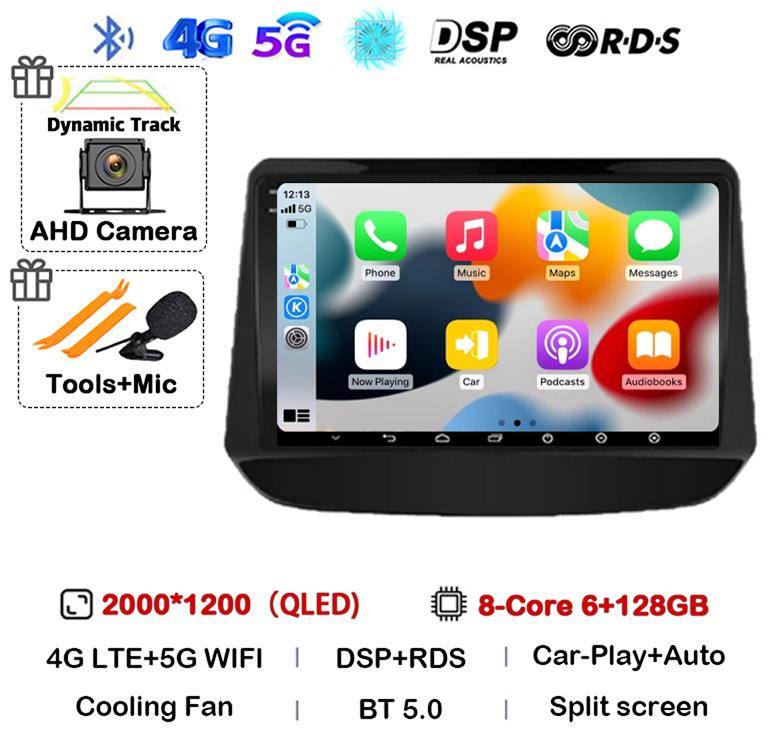 Android 14 Carplay Car Radio For Chevrolet Onix Cavalier 2020 2021-2025 Navigation GPS 4G Multimedia Player Stereo Autoradio DSP