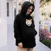 Men & Women Fall Winter Casual Fleece Lined Loose Warm Fleece Hooded Sweatshirt