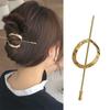 Women Hair Stick Stainless Alloy Polished Smooth Geometric Shape Hollow Out Retro Anti-slip Hair Bun Fixer Holder Hair Styling Tool