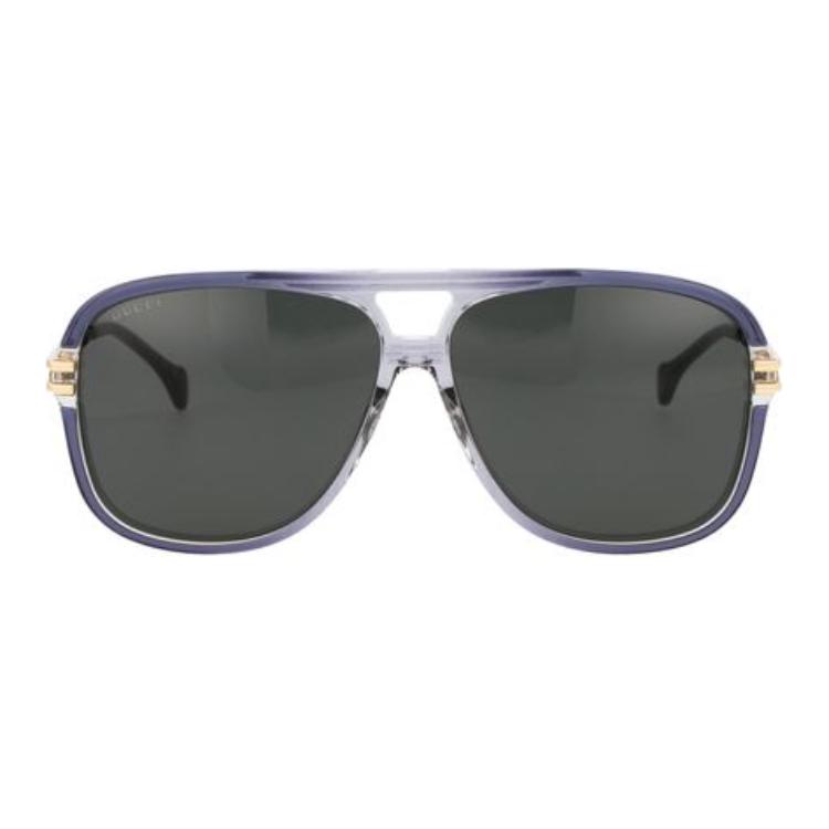 Gucci Aviator Sunglasses Grey/Gold Unisex Eyewear GG1105S-001