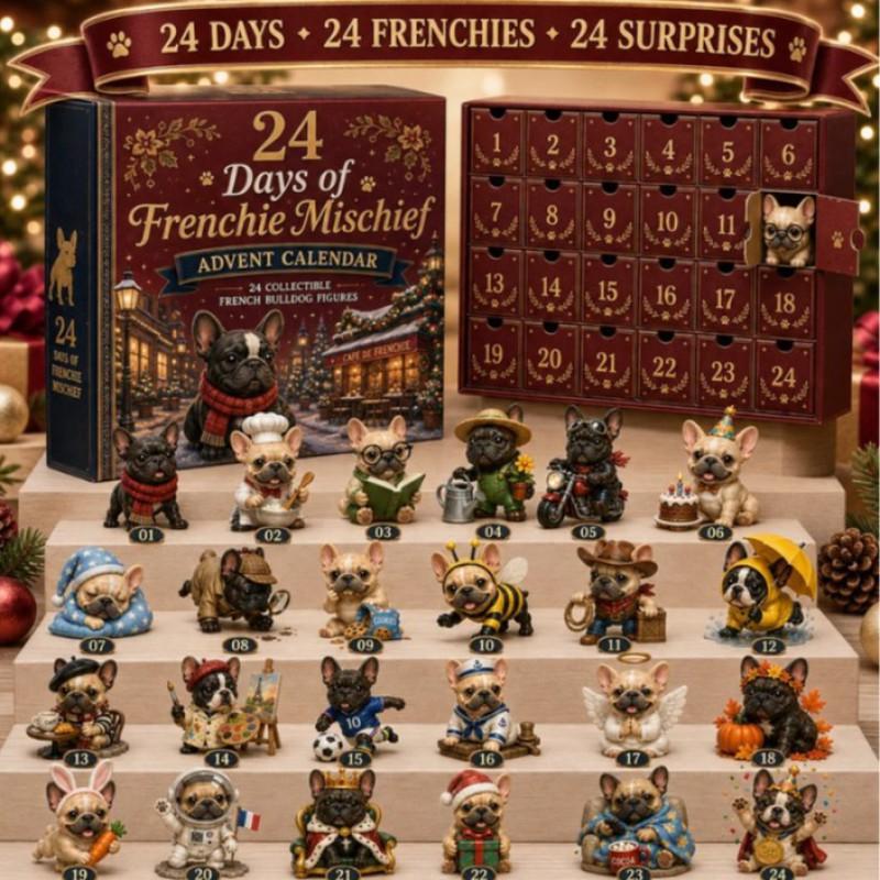 2026 Dog-Themed Christmas Advent Calendar Acrylic Blind Box Gift Kids Adults Decorative Hanging Ornament