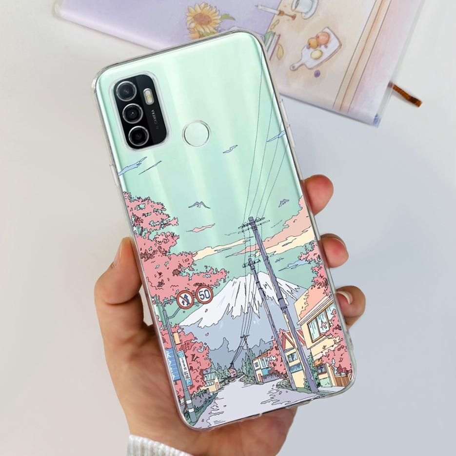 Для Oppo A53 Чехол Oppo A53s CPH2139 Стильный Расписной Чехол Прозрачный Силиконовый Чехол для Телефона Для Oppo A53 A 53 s OppoA53 Мягкие Fundas Capa