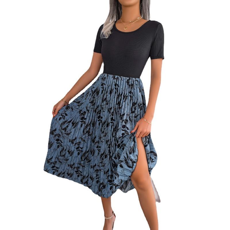 Повседневное плиссированное платье миди в стиле Ins с высокой талией и женской одеждой