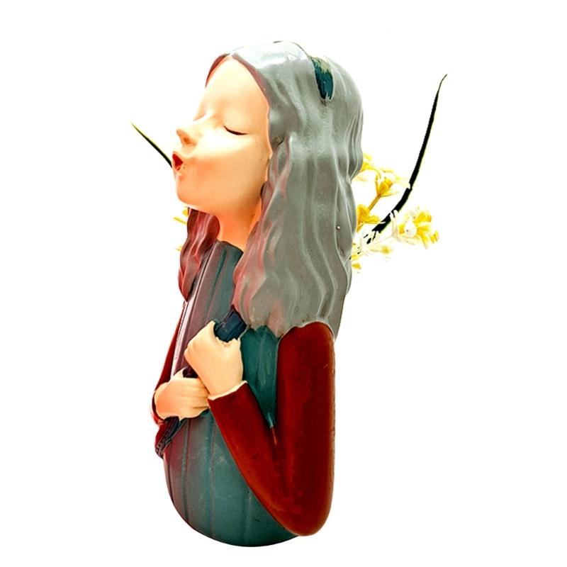 Бетонная силиконовая форма для маленькой девочки, сочный цветочный горшок, глиняная цементная штукатурка, формы для домашнего сада, цветов