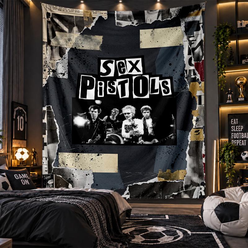 Wall Hanging Tapestry Sex Pistols Print Cloth for Living Room Bedroom Home Decor
