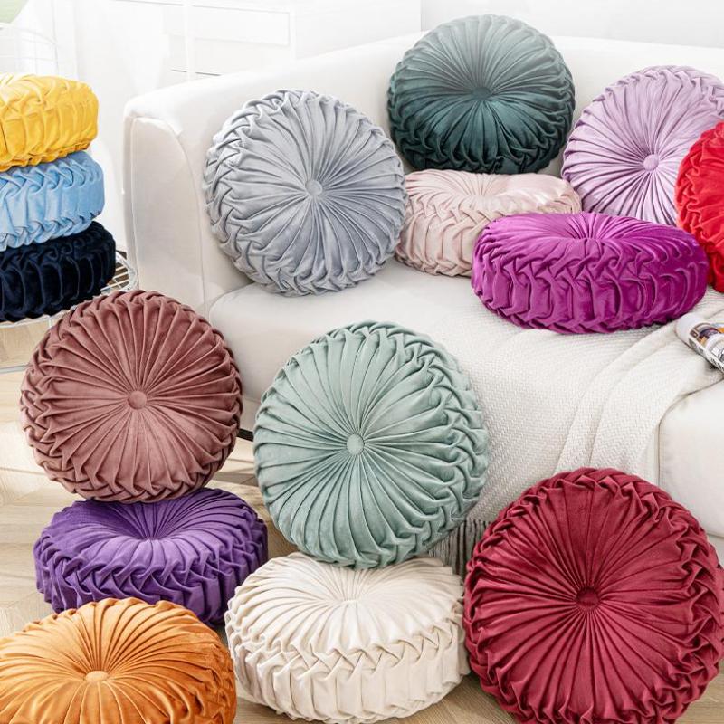 Бархатная подушка с тыквой Морса, креативные диванные подушки, напольная наволочка, сплошной цвет, роскошные домашние подушки для отеля