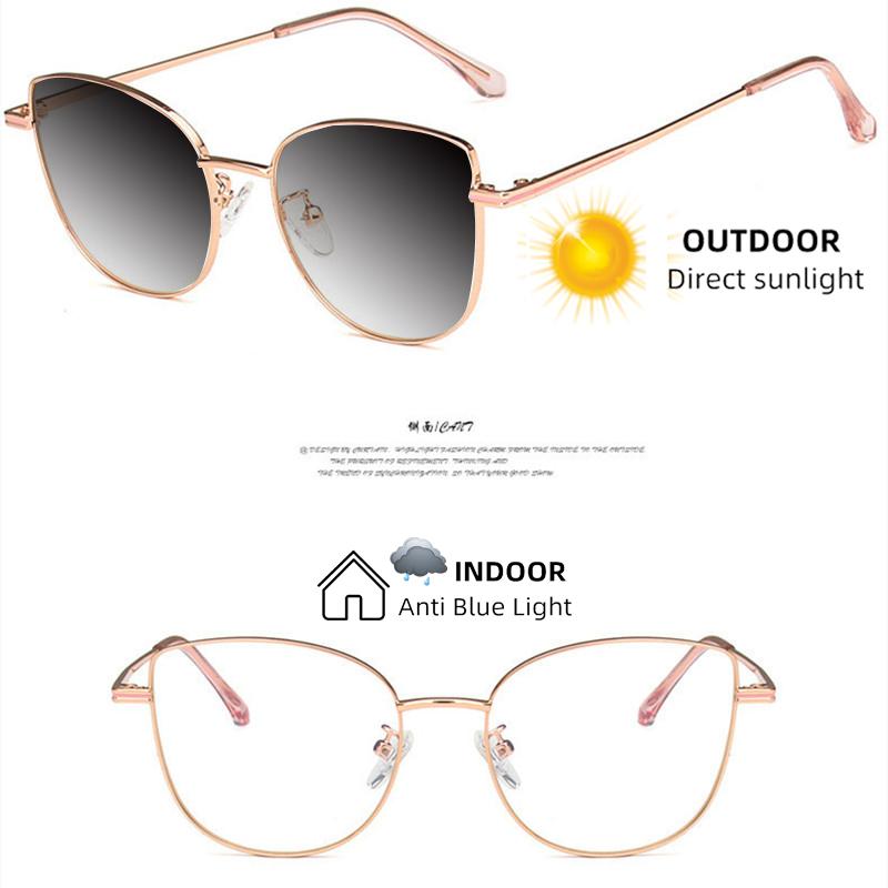 New Women Glasses Cat Eye Anti Blue Light Radiation Protection Eyeglasses Female Small Frame Eyewear Metal Girls Reading Glasses