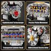 MOC Technik Electrically Driven V8 Engine Model Car Building Blocks Set Creative Educational Toys Christmas Adultd Gifts
