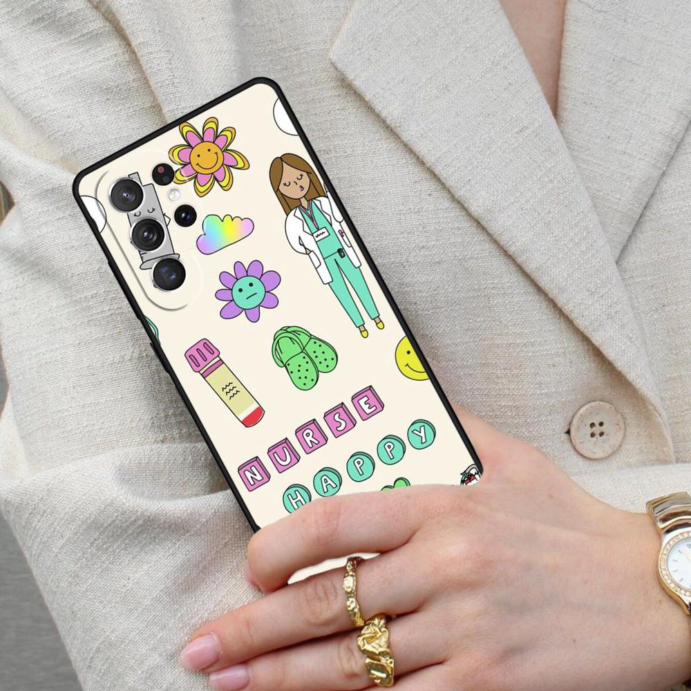 Мультяшный чехол для телефона с изображением врача и медсестры для Samsung Galaxy S26 Ultra S25 S24 S23 S22 S21 S20 Note10