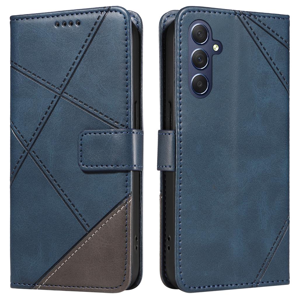 For Samsung Galaxy A25 5G (Global) (161.0 X 76.5 X 8.3mm) Case Geometric Line Leather Phone Cover Magnetic Clasp