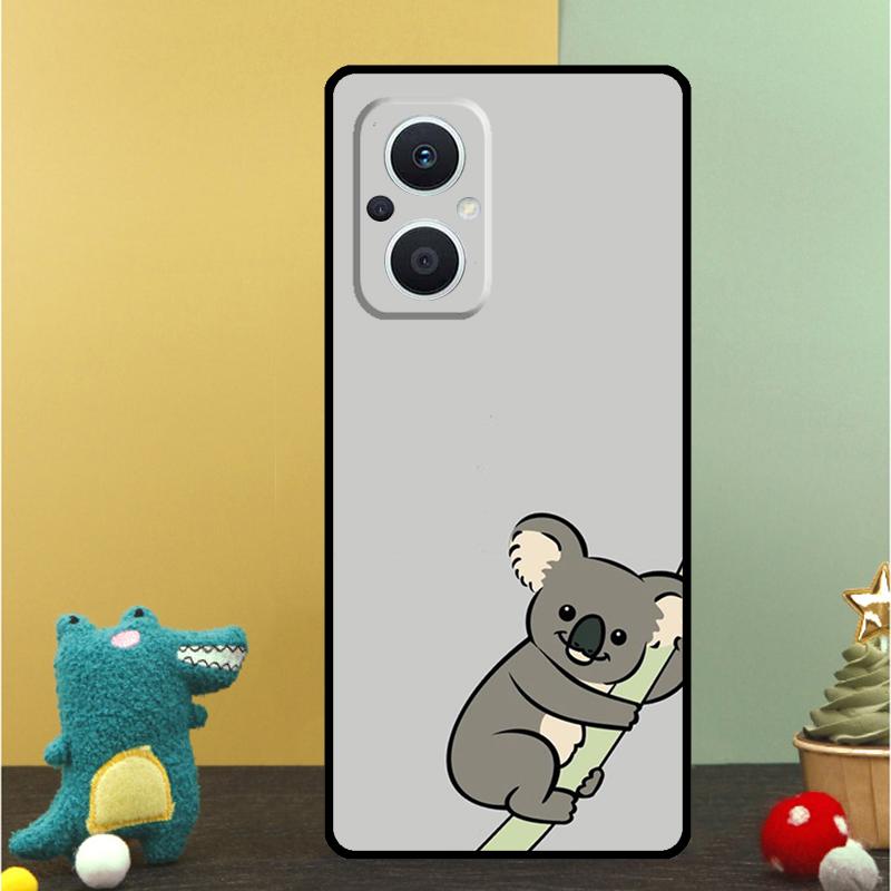 Мультяшный чехол с рисунком животного Коалы для OPPO Reno 15 Pro 15F 10 11 12 13 13F 14 14F 8 7 Lite 8T OPPO Find X9 X8 X6 Pro