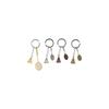 Silver/Golden Badminton Racket Keyring Metal Mini Badminton Racket Pendant Shuttlecock