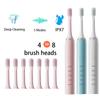 The New Adult Timer Ultrasonic Sonic Electric Toothbrush Rechargeable Tooth Brushes Brush Washable Electronic Whiten Teeth Clean