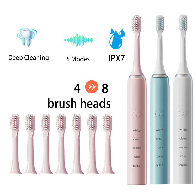 Sonic Electric Toothbrush Rechargeable Tooth Brushes Adult Timer Washable New Ultrasonic Electronic Whitening Cleaning Teeth
