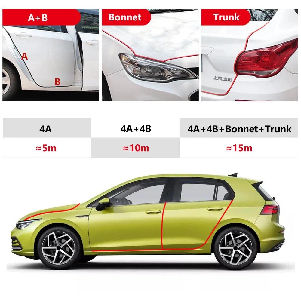 5M автомобильная дверная кромка защитная накладка молдинг резиновая антицарапающая универсальная U-образная прозрачная уплотнительная накладка стилизационный клей