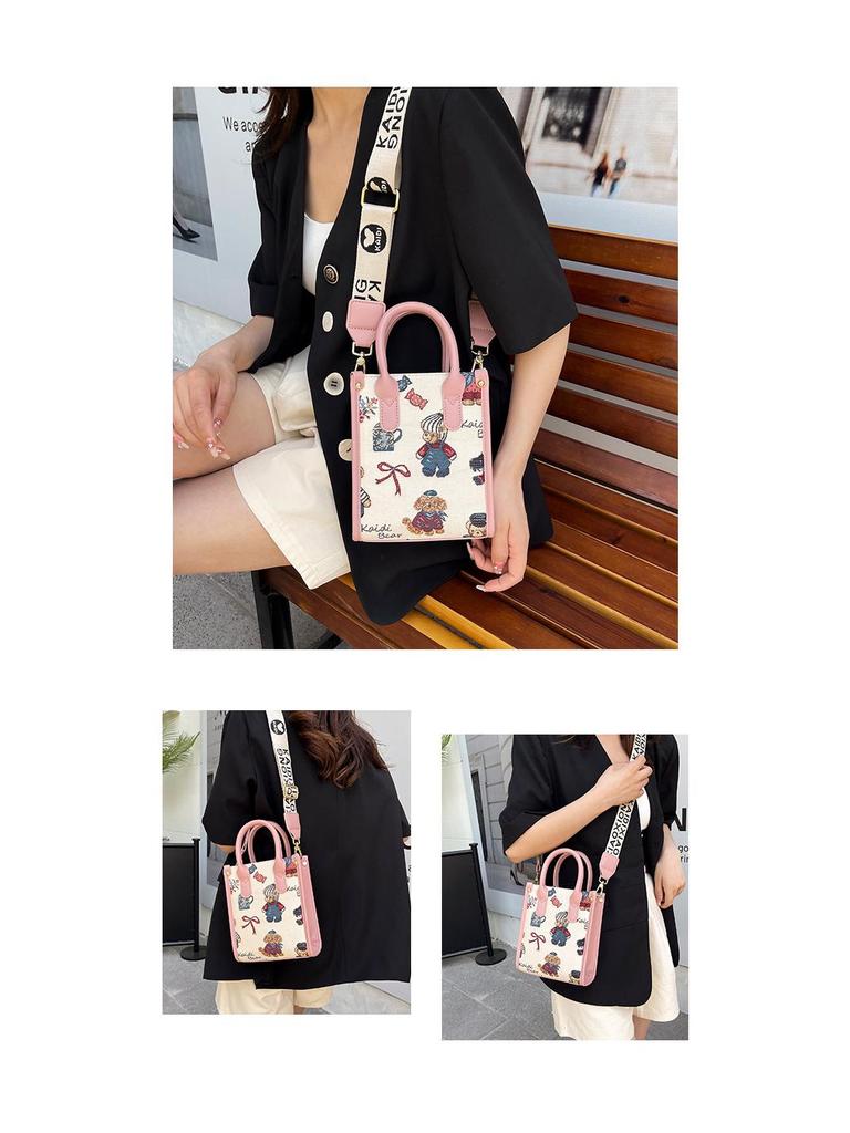 Katie Bear Women's Cute Korean Style Crossbody Handbag - Small & Trendy Single Shoulder Bag