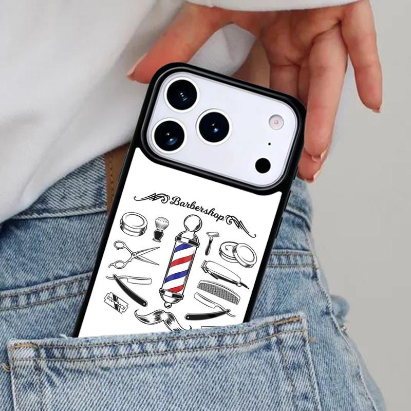barber Hair shop Phone Case for iPhone 16e 15 14 13 12 17 Pro Max Plus Air 17pro Cover Coque