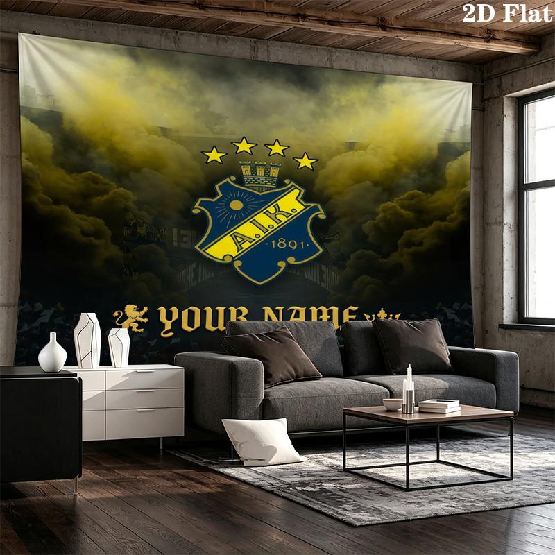 Custom Name AIK2Printed Tapestry – Wall Hanging for Bedrooms, Dorms, and Home Decor
