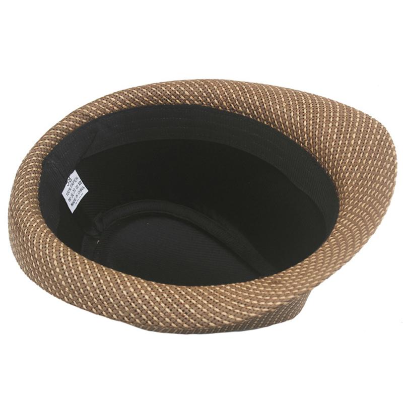 Соломенная шляпа от солнца Trilby Мужская женская летняя панамская дизайнерская шляпа Fedora Beach Top Hat