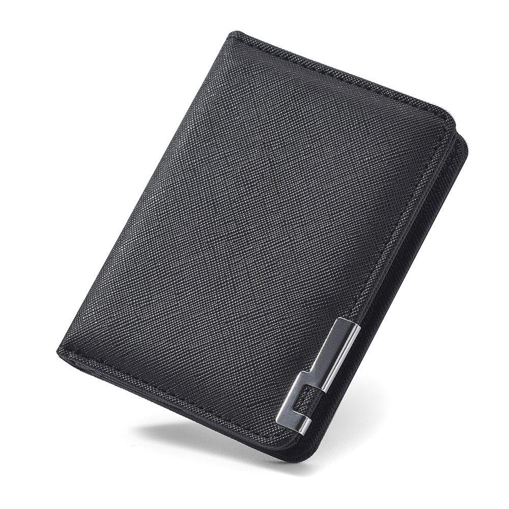 Fashion PU Men's Short Wallet Multi-card Slots Ultra-thin Male Leather Purse Solid Color Coin Purse Card Holder Men Boy Gift