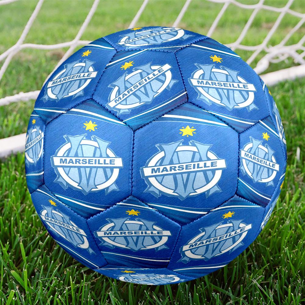 Olympique Football Crest Printed Size 5 Soccer Balls, High-Quality, Anti-Slip, Protective Football, A Unique Gift , Birthdays, Christmas Gifts