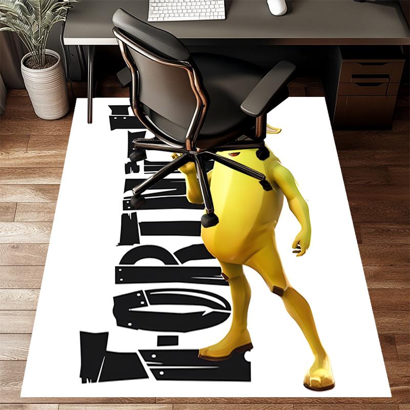 Peely Warrior Polyester Carpet, Soft Indoor Mat for Office Chair, Living Room, Computer Desk - Decorative Home Office Rug Design