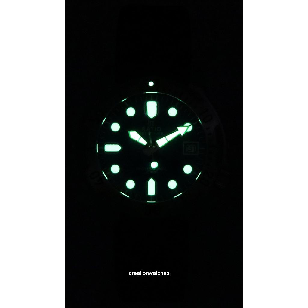 Ratio FreeDiver Professional Sapphire Blue Sunray Dial Quartz RTF023 200M Мужские часы