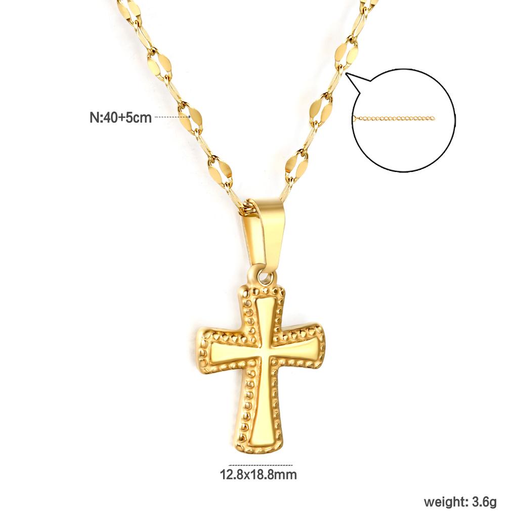 Zircon Cross Pendant Necklace Light Luxury Fashion Jewelry Gift for Women Delicate Collarbone Chain