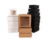 10pcs Kraft Paper Gift Box with Window Cookies Candy Packaging Box  Wedding Birthday Party Supplies
