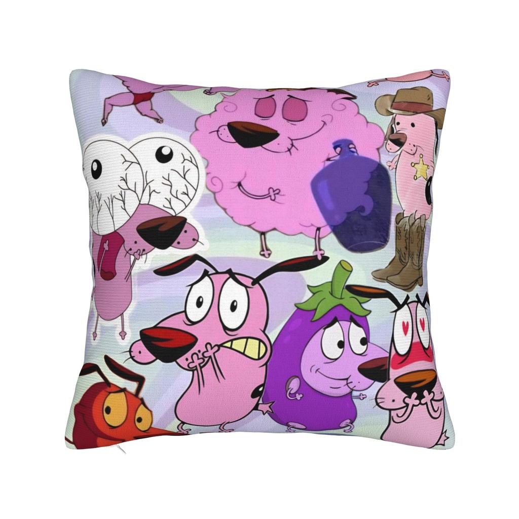 Courage the Cowardly DogD Pillowcases Merch Printing Cushion Cover Decorative Throw Pillow Case Cover Home Multi Size