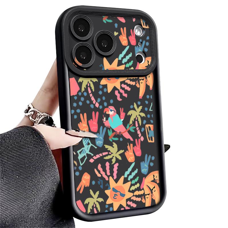 Colorful Cartoon Pattern Case For iPhone 17 Pro Max Shockproof Silicone Bumper Cover For iPhone 16 Pro Max Funda iPhone 15 14 13 12 11 16E Air