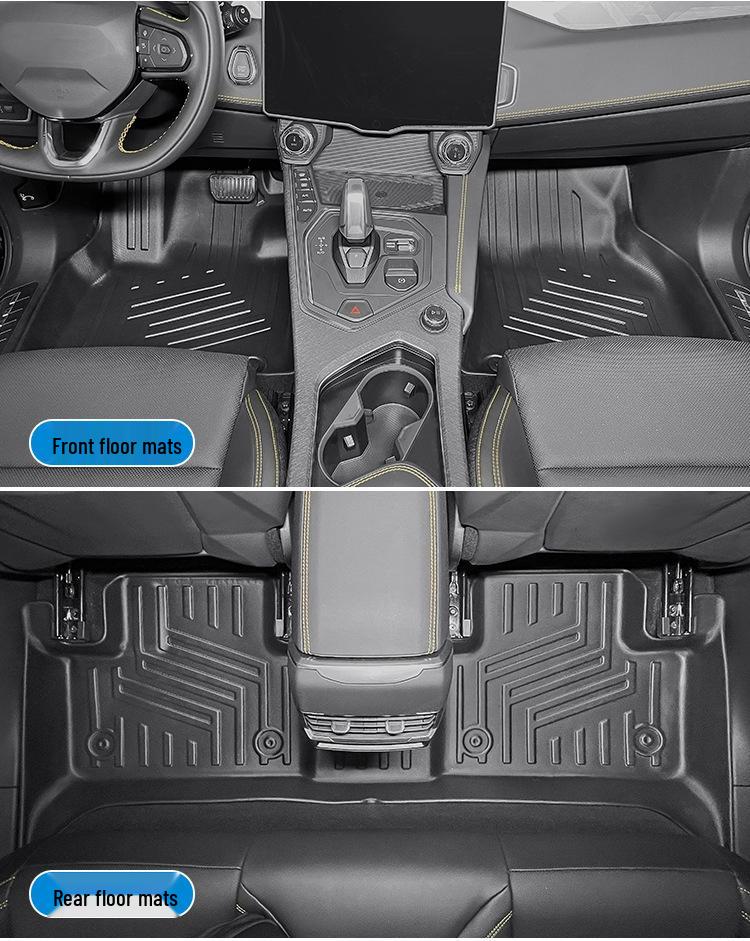 Durable TPE Floor & Trunk Mats for 21-25 Lynk & Co 01 Two-Wheel Drive, includes Backrest Mat