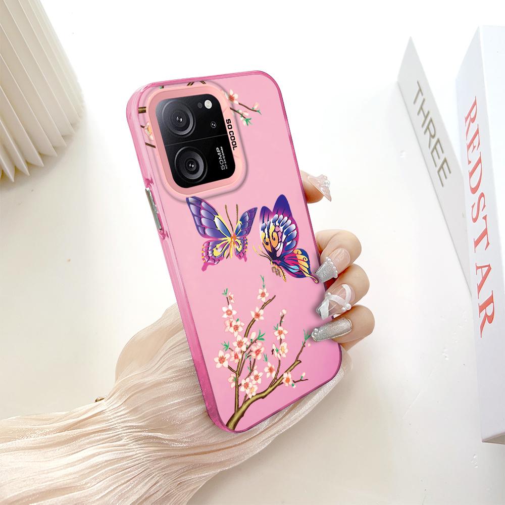 Окрашенный узор, цветной серебристый, двухсторонний, жесткий, противоударный чехол для телефона Xiaomi Redmi Poco