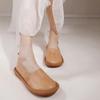 Retro Flat Shoes Genuine Leather Round Toe Shallow Casual Soft Sole Versatile Women's Shoes