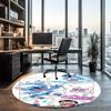 Stitch Printed Round Rug Carpet Chair Rug Area Rug Entryway Doormats,for Office Chair Living Room Bedroom Kitchen Room.