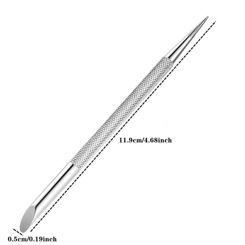 1 шт. Двусторонний инструмент для отодвигания и удаления кутикулы из нержавеющей стали ARI