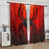 2 шт. Черные паутинные красные шторы для подростков, домашний декор, затемняющие шторы для гостиной, украшения окон для спальни