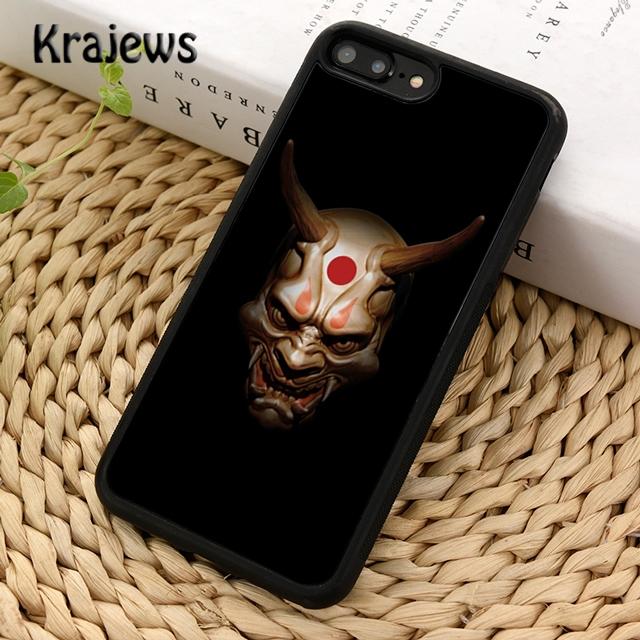 Krajews Japanese Oni Hannya Demon Mask Phone Case For iPhone 17 Air 16 15 14 plus 11 12 13 pro max coque