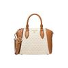 New Sienna Artificial Leather Tote Bag, Shopping Bag, Crossbody Bag, Handbag Medium Women's White/Acorn Brown 30F1G4SM2B-149