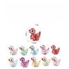 5Pcs Luminous Resin Duck Set Glittering Miniature Decor for DIY Fairy Gardens Child Safe Resin Glow In The Dark Stickers