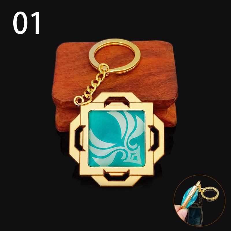 1 шт. Vision Lnazuma Eye Of Original God игрушка брелок светящийся брелок игра Genshin Impact 7 Element Weapons Ganyu